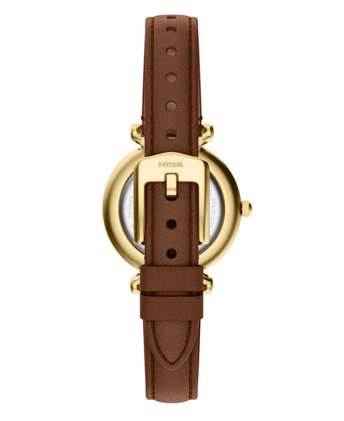 Женские часы Fossil Carlie Three-Hand Brown Leather Watch, 28mm — фото 3