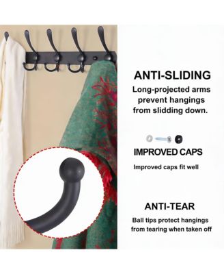 Stainless Steel 5-Hook Wall Rack for Coats & Towels