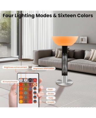 1500W Outdoor Patio Heater, Rapid Heating in 5s with LED Lights and Remote Control, IP55 Waterproof and Overheat Protection