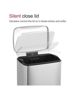 5.3 Gallon / 20L Rectangular Stainless Steel Indoor/Outdoor Trash Can