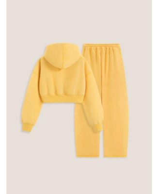Women's Cloud Essential Fleece Cropped Pullover Hoodie Set