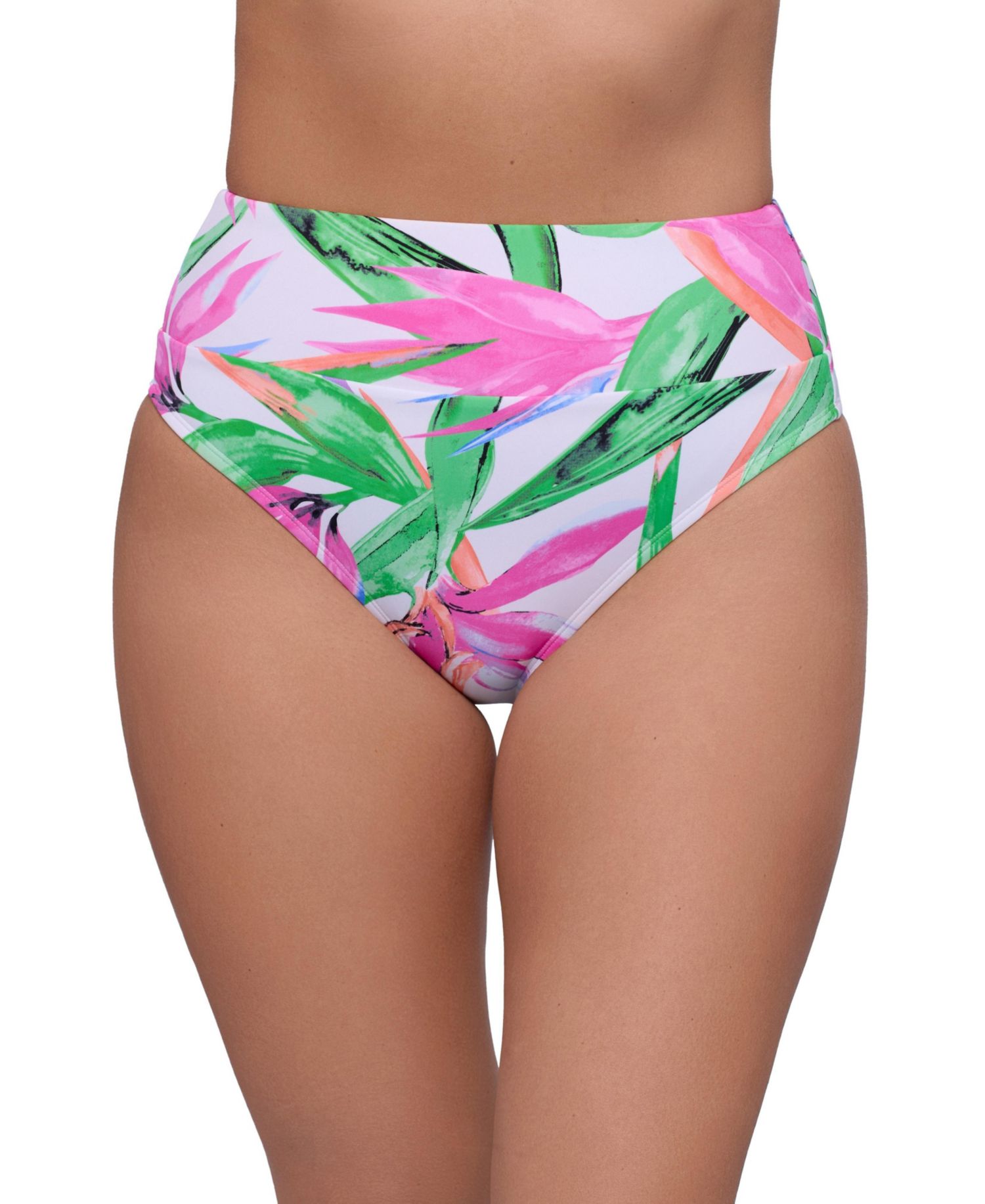 Women's Smoothing and Sculpting Ultra-Banded High-Waist Swimsuit Bikini Bottoms