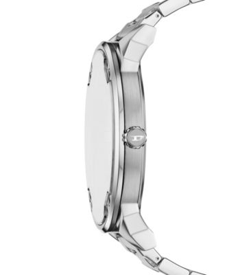 Men's Mr. Daddy Slim Quartz Multifunction Silver Stainless Steel Watch, 54mm