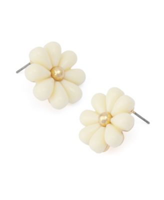 Ivory Spring Chick Daisy Stud Earrings