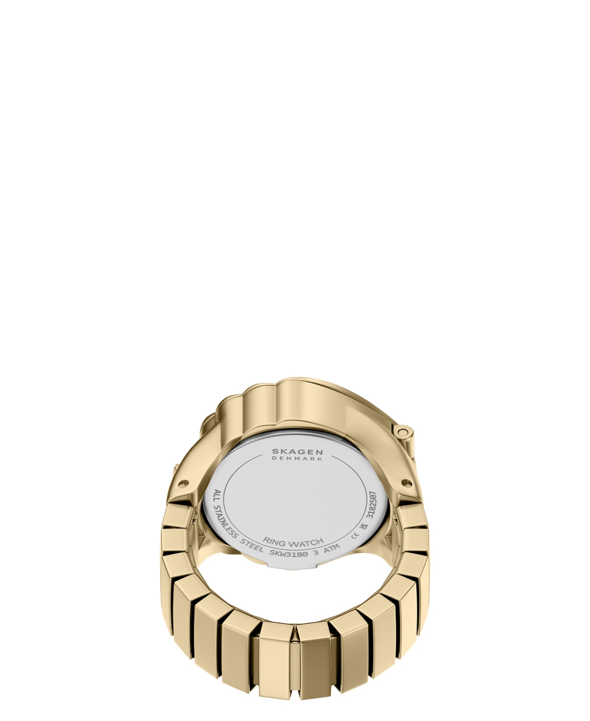 Skagen Women's Ring Watch Quartz Two-Hand Gold Stainless Steel Watch, 24mm