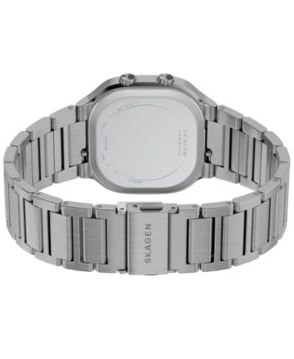 Men's Mellem Digital Lcd Gunmetal Stainless Steel Watch, 38mm