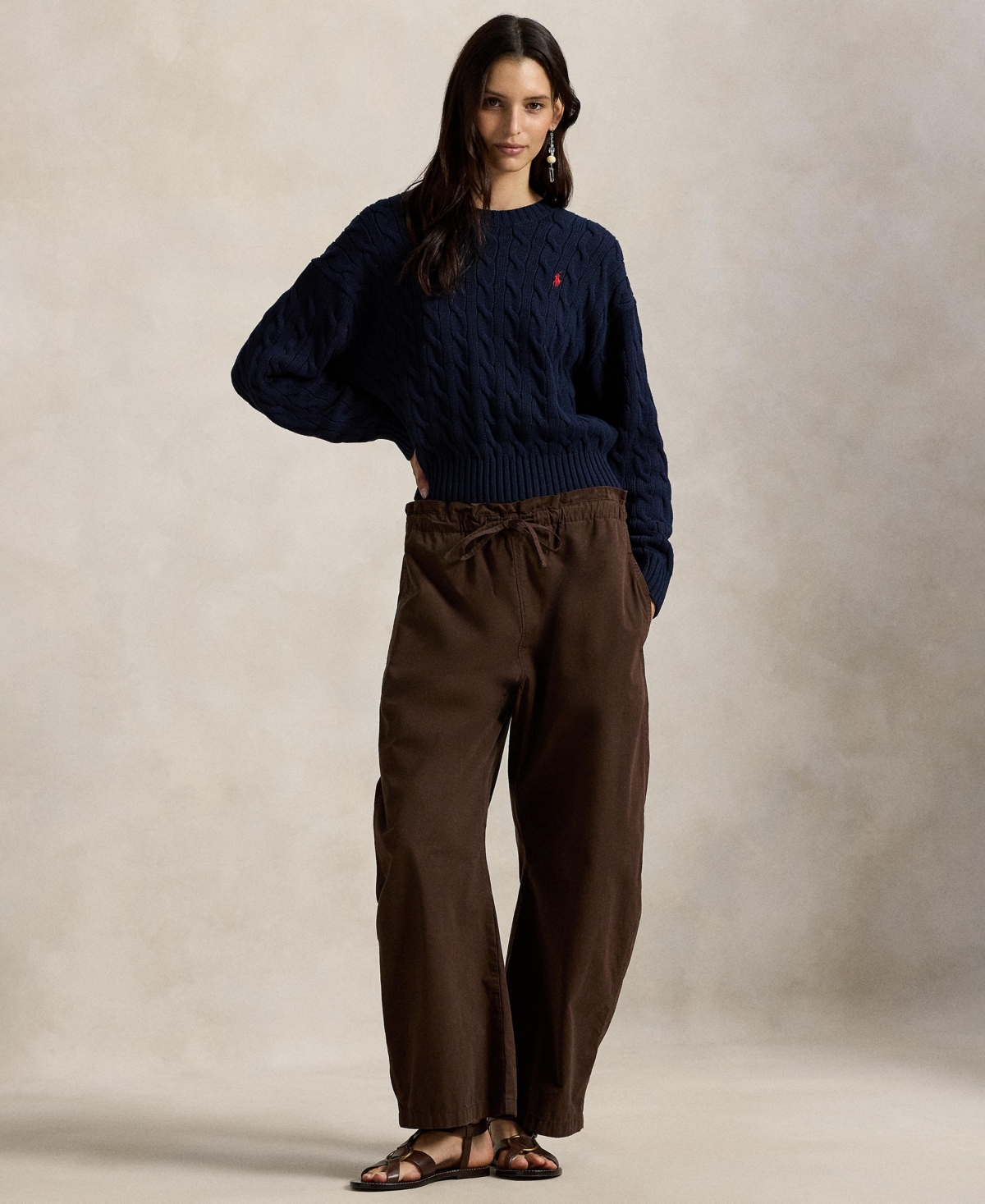 Polo Ralph Lauren Women's Cable-Knit Crewneck Sweater