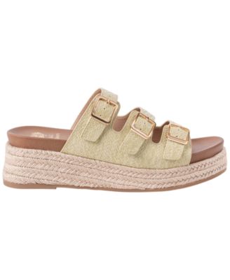 Women's Fabulist Triple Buckle Espadrille Wedge Sandals