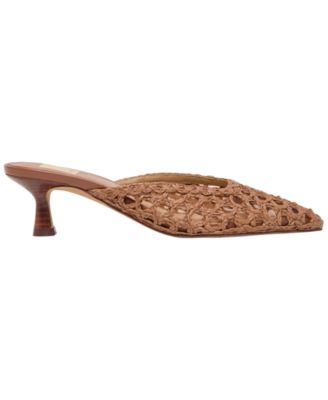 Women's Cleo Loop Raffia Kitten Heel Mule Pumps