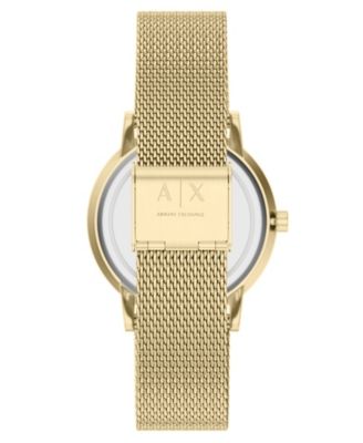 Armani Exchange Women's Quartz Three-Hand Gold Stainless Steel Watch, 36mm