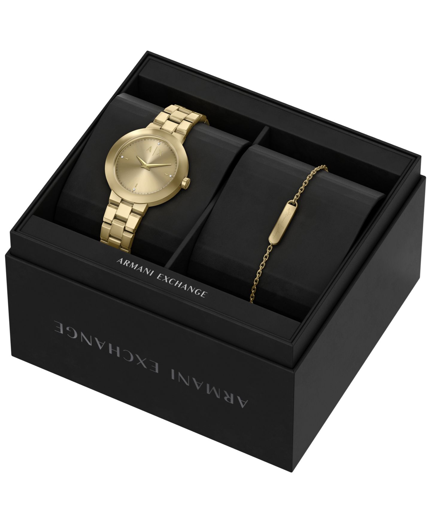 Женские часы A|X Armani Exchange Quartz Two-Hand Gold Stainless Steel, 36mm — фото 8
