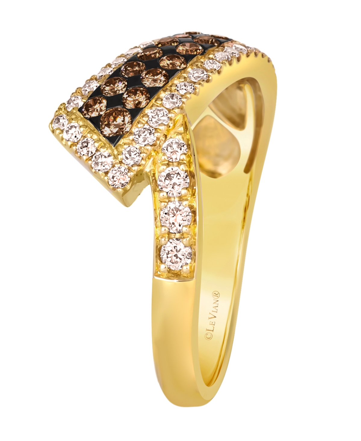 Le Vian Chocolate Diamond (0.37 ct. t.w.) & Nude Diamond (0.35 ct. t.w.) Ring in 14k Honey Gold