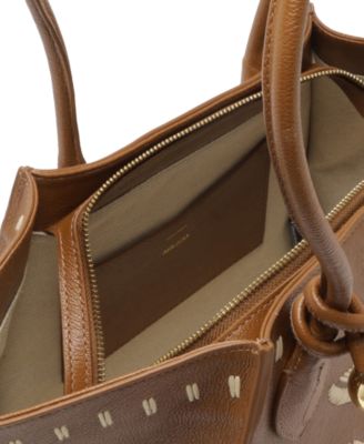 Alba Small Leather Zipper Tote Bag