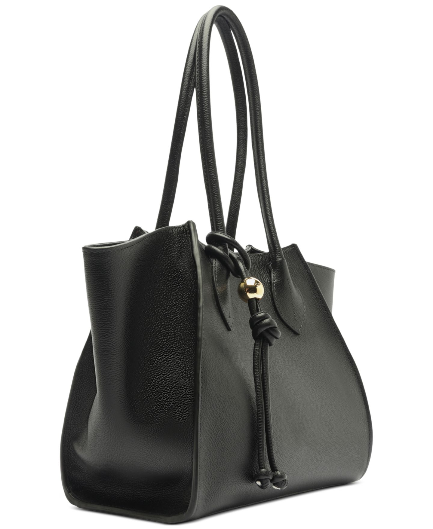 Женская сумка Arezzo Alba Medium Leather Zipper, цвет: Чёрный — фото 3