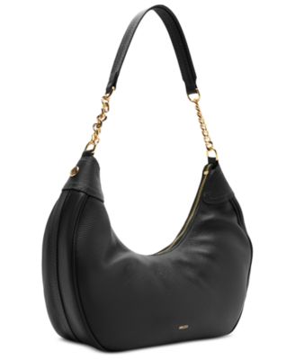 Elena Small Leather Hobo Handbag
