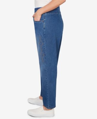 Plus Size Austin Geometric Heat Set Super Stretch Denim Jeans