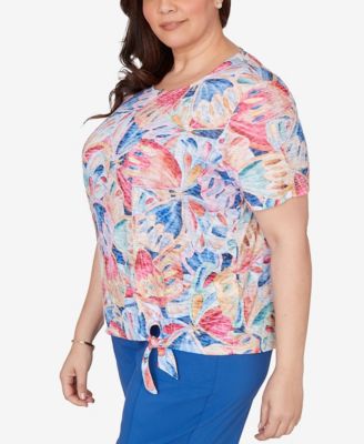 Plus Size The Royal Treatment Butterfly Wing Tie Front Top