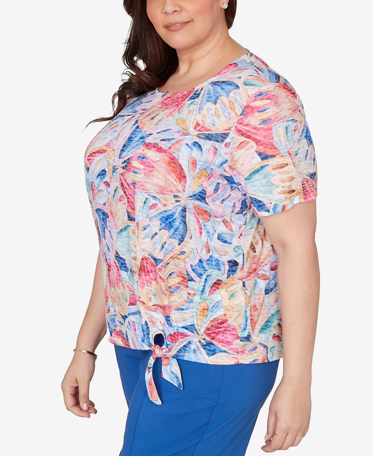 Plus Size The Royal Treatment Butterfly Wing Tie-Front Top