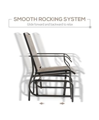 2pc Outdoor Glider Chair Set, Patio Swing Armchair Furniture,