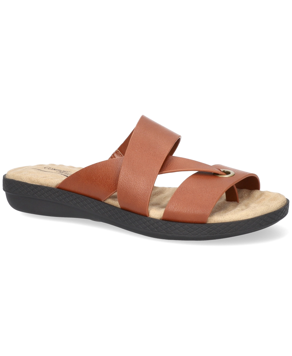 Easy Street Women's Gulf Slide Sandals - Cognac