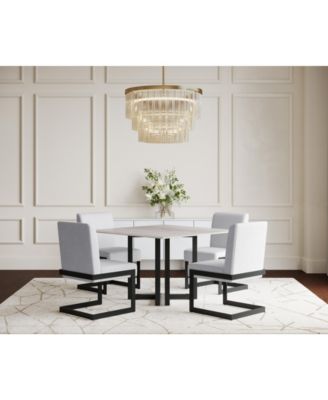 Emila 5-Pc. Dining Set (Square Table & 4 Chairs), Created for Macy's