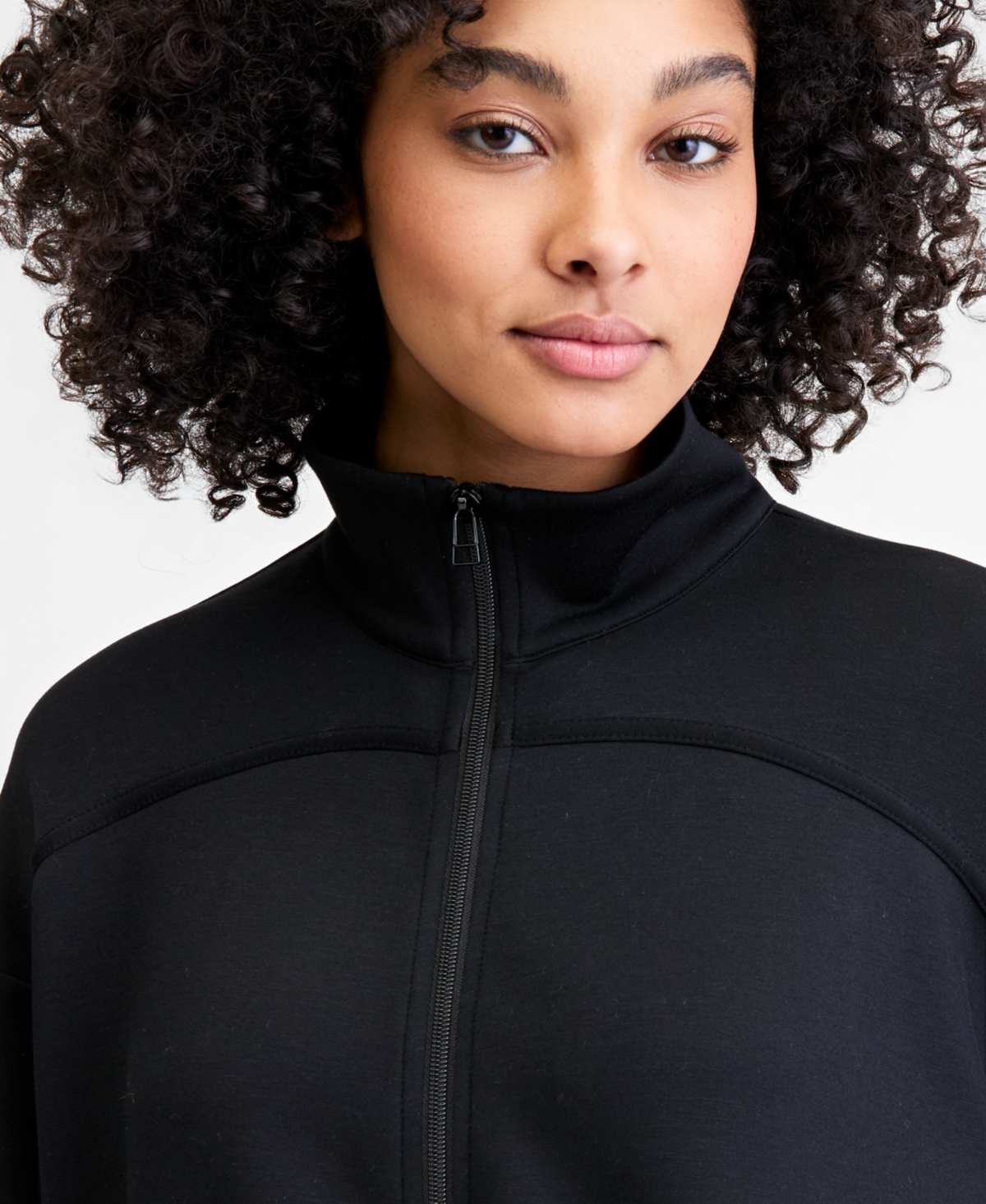 Id Ideology Women's Butter Soft Funnel-Neck Full-Zip Jacket, Macy's Exclusive