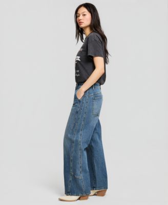Women's Seamed Wide-Leg Jeans