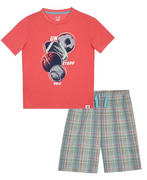 Детский комплект Max & Olivia All Sports: топ и брюки, 6-18, цвет: Коралловый / Серый