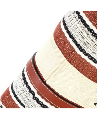Large Woody Tote Striped Linen