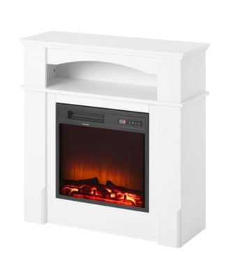 33" Freestanding Electric Fireplace Stove Heater with Mantel 1500W
