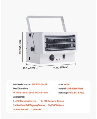 Electric Garage Heater 5000W Dual-Setting Low Noise Commercial Heater