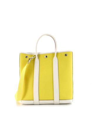 28 Garden File Tote Toile and Leather