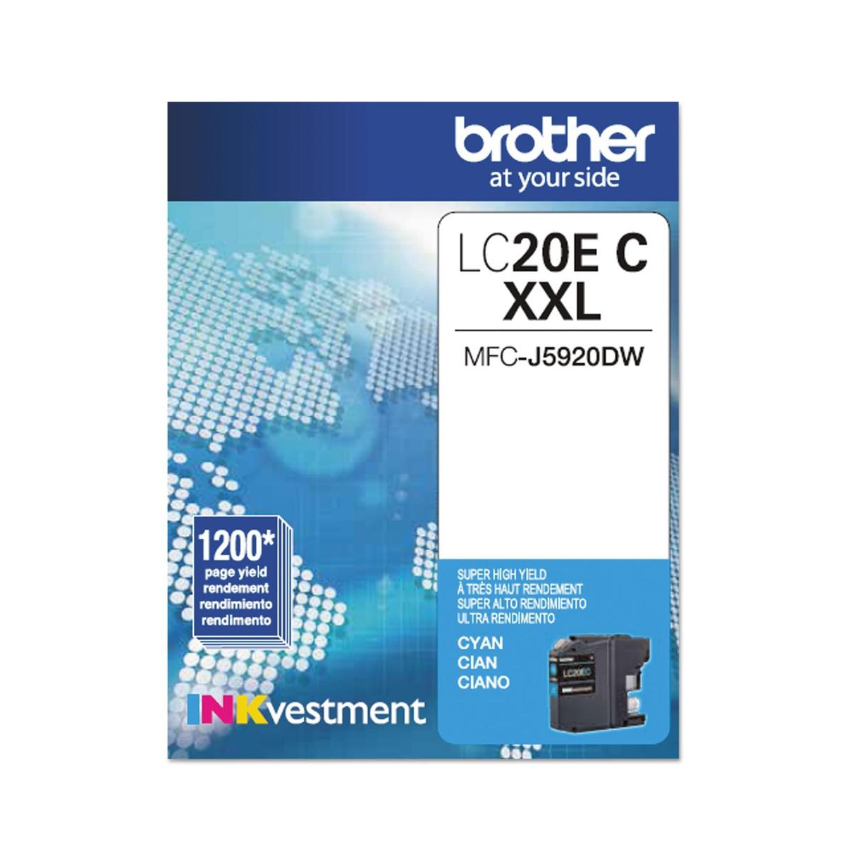 Brother LC20EC INKvestment 1,200 Page-Yield Super High-Yield Ink - Cyan