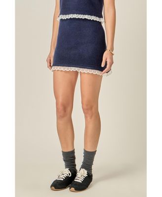 Women's Scallop Detailed Knit Skirt