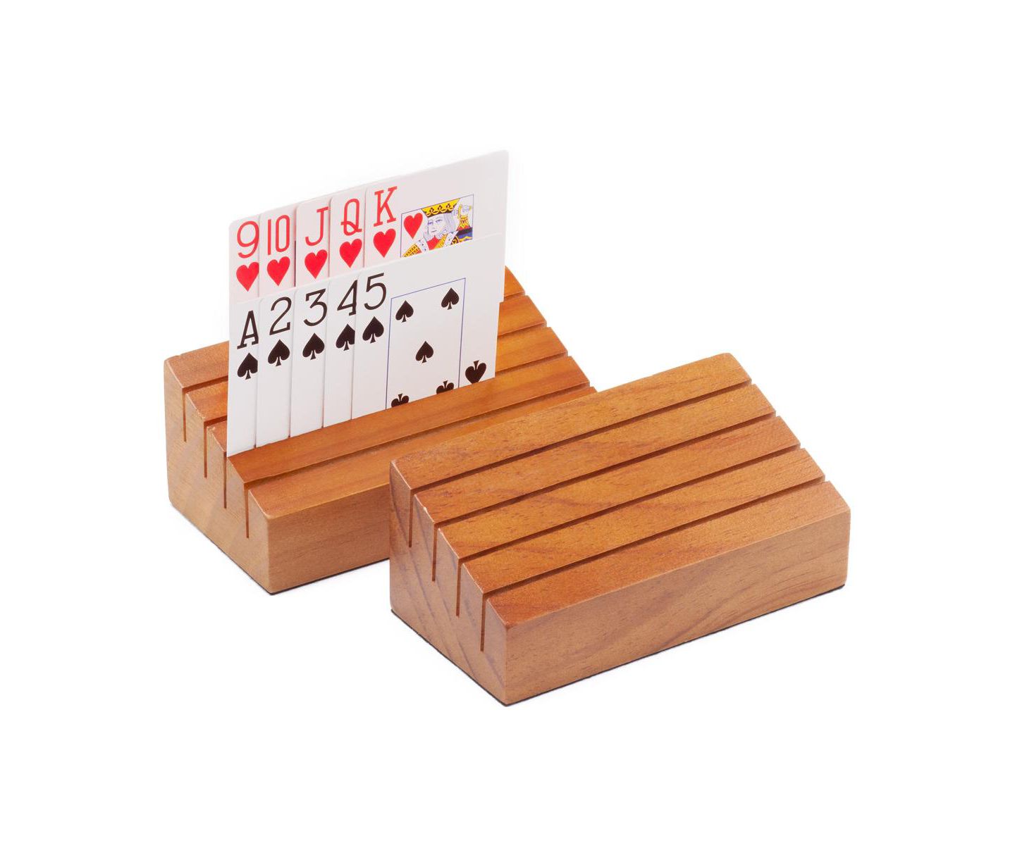 Детские игрушки GSE Games & Sports Expert Wooden Poker Card Holders, 4-Piece Set, Ages 3+, цвет: 2-Pack — фото 1