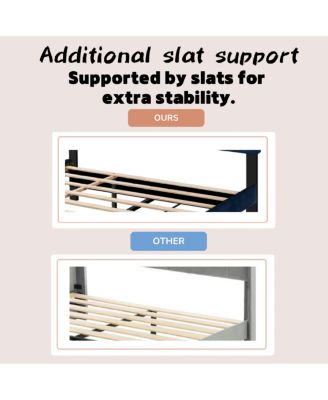 Velvet Queen Bed with Twin Trundle and 2 Storage Drawers