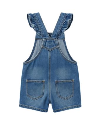 Girls' 2T-6X Short-Sleeve T-Shirt and Minnie Denim Shortall, 2-Piece Set