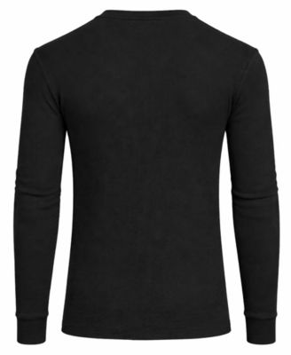 Men's Long-Sleeve Waffle-Knit V-Neck Thermal T-Shirt