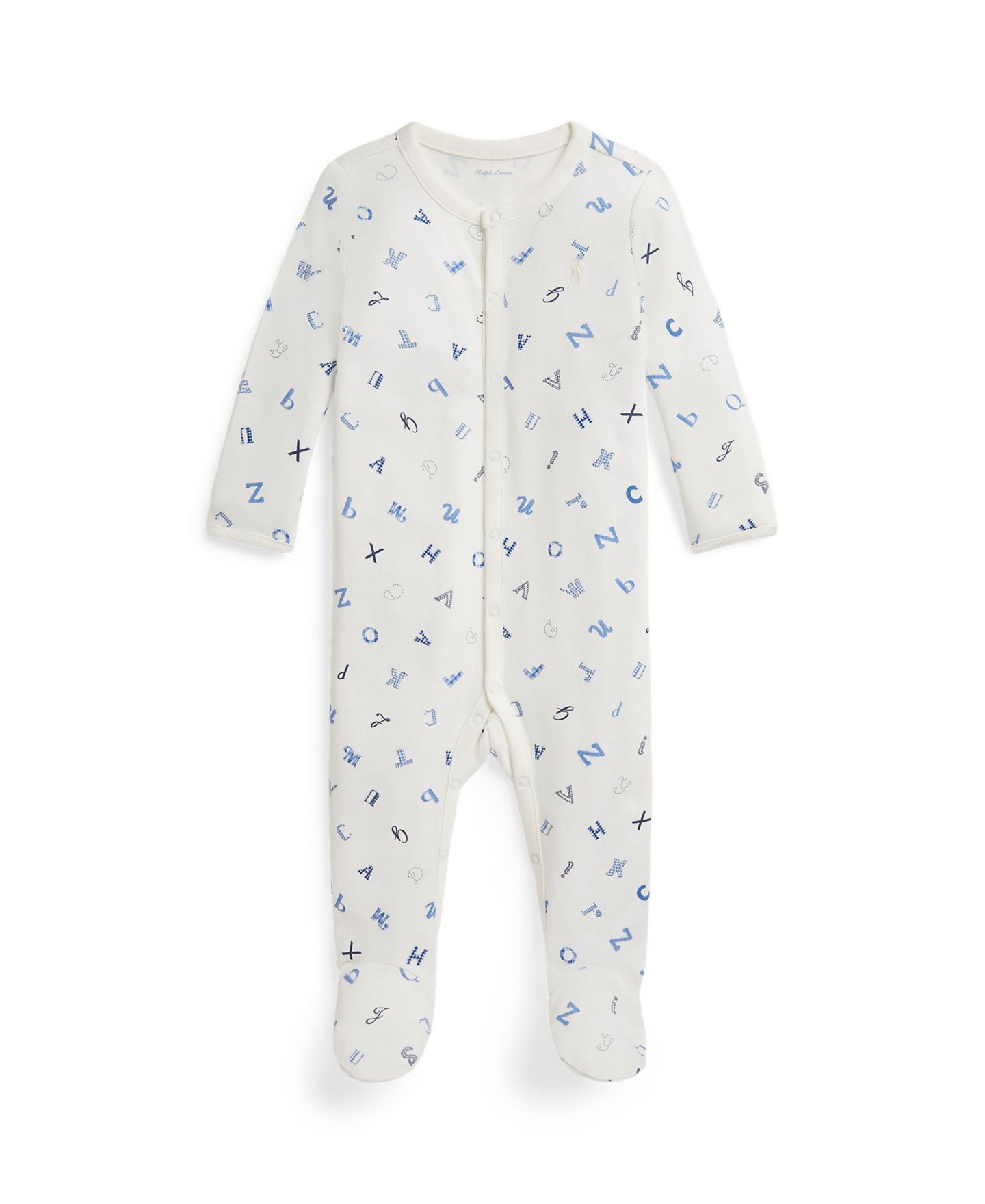 Комбинезон Polo Ralph Lauren Alphabet-Print Cotton Footed Coverall для мальчиков-малышей, цвет: Homesfun Alphabet Toss — фото 1