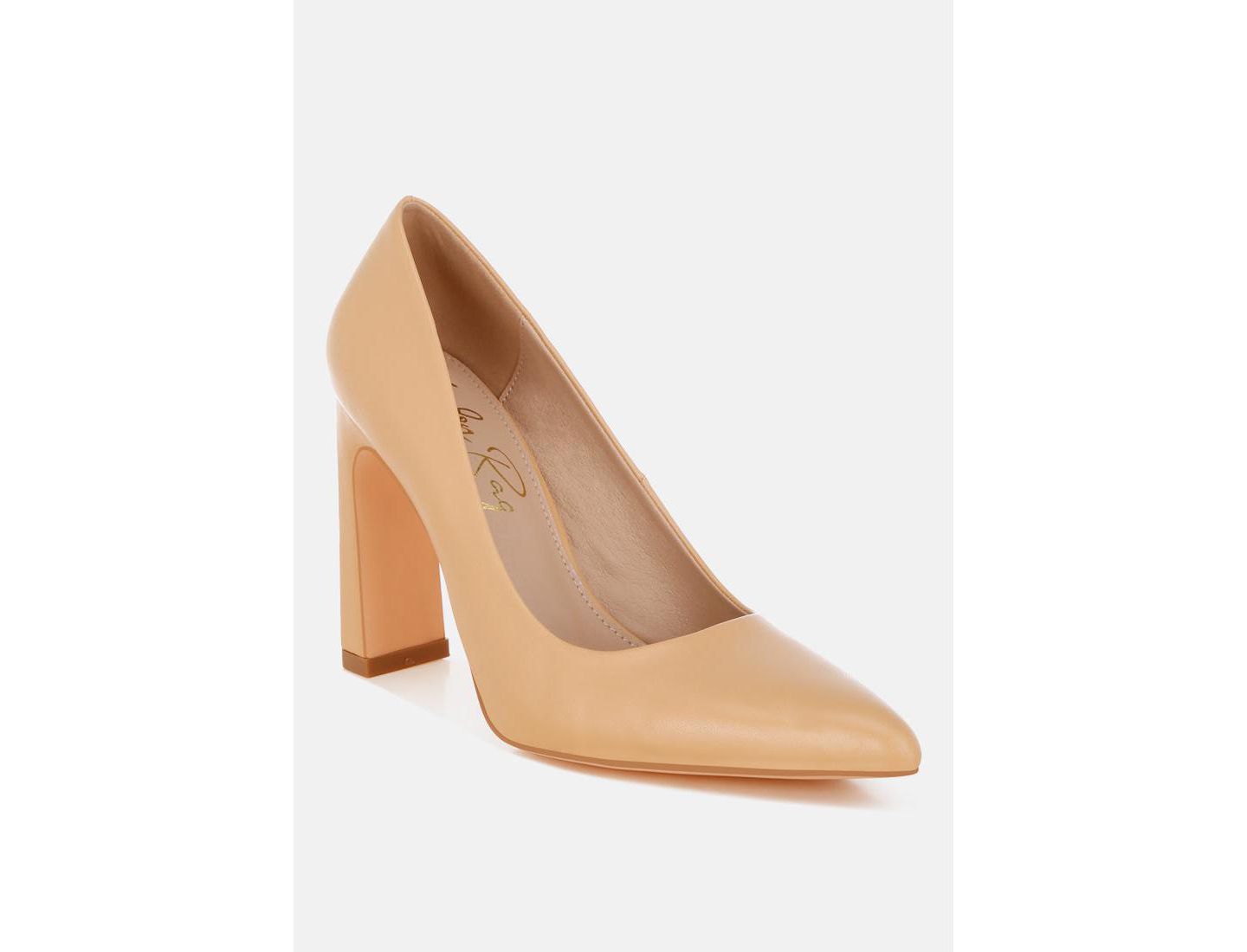 Женские туфли London Rag Shacarri Faux Leather Pumps, цвет: Бежевая искусственная кожа — фото 1