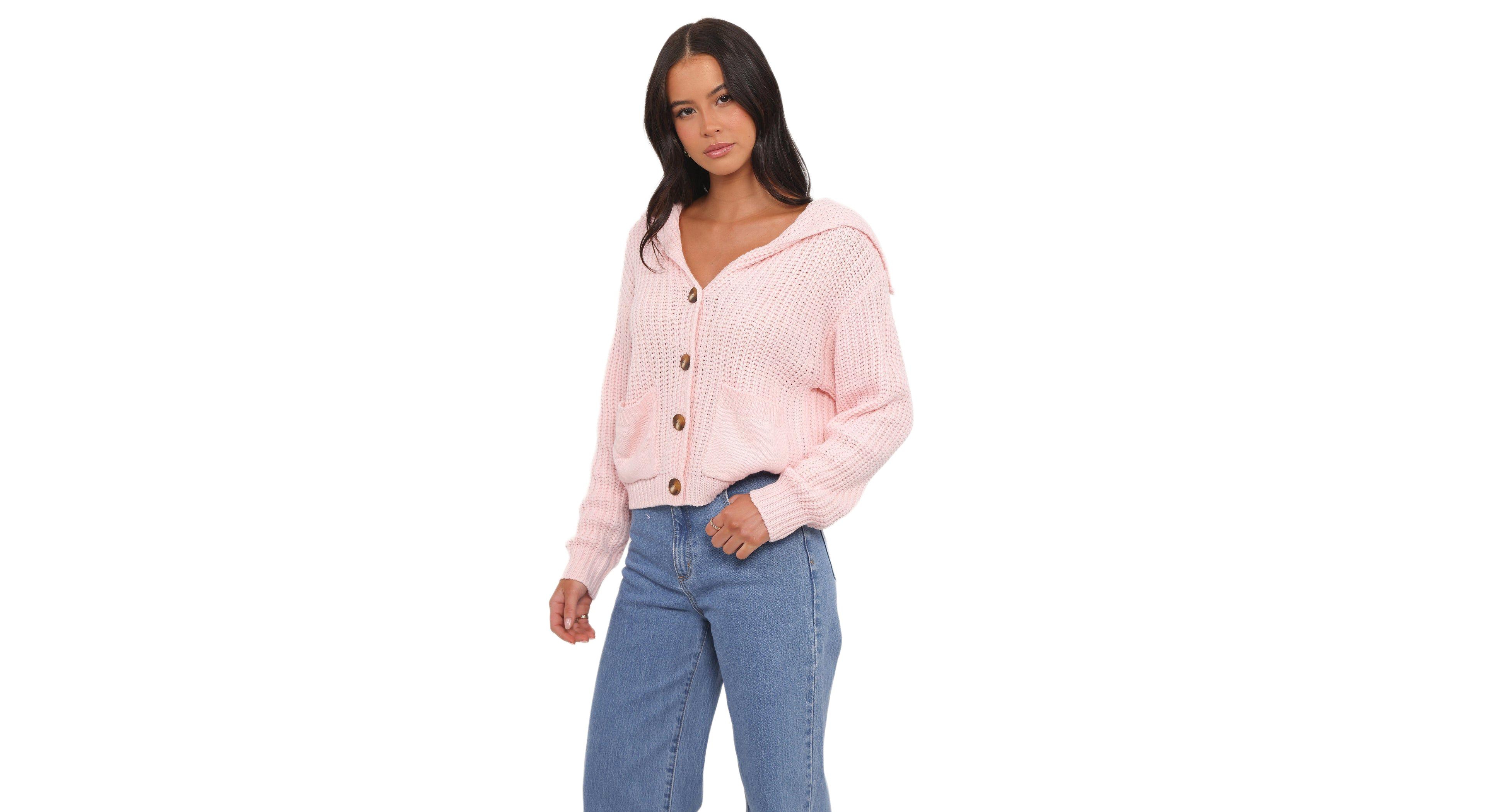 Petal and Pup Women's Amelia Oversize Collar Button Cardigan - Navy Xl