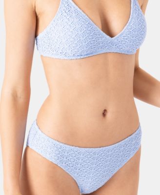 Juniors' Crochet Hipster Full Swim Bottoms