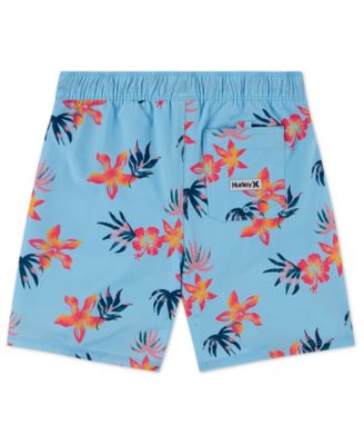 Boys' 8-18 Floral Pull-On Swim Trunks