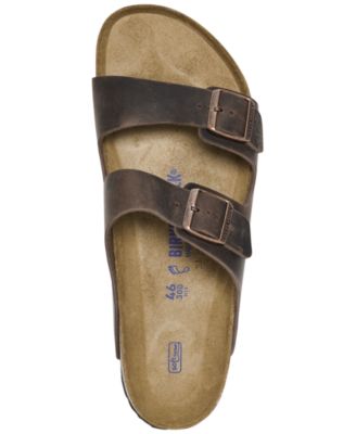 Men's Arizona Essentials Oiled Leather Two-Strap Sandals from Finish Line