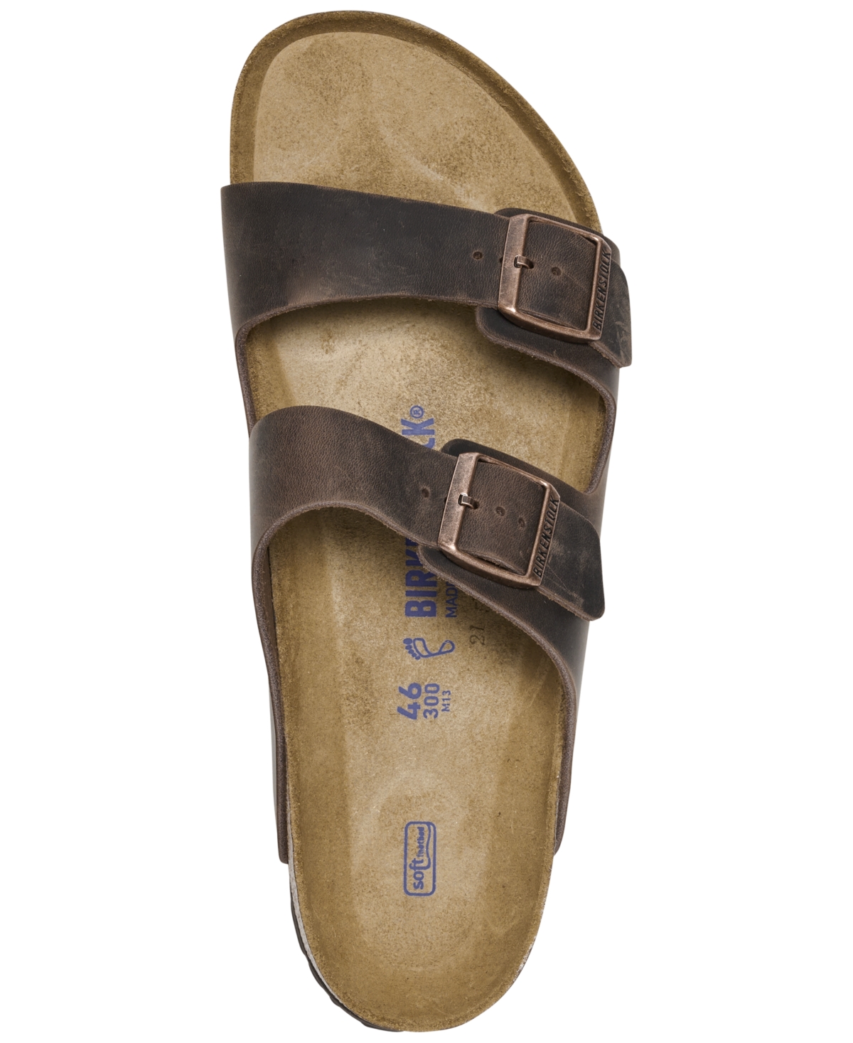 Birkenstock Men's Arizona Essentials Oiled Leather Two-Strap Sandals from Finish Line