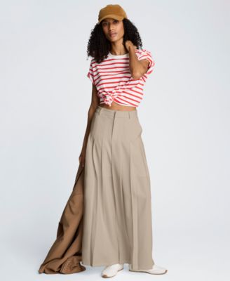 Women's A-line Pleated Maxi Skirt