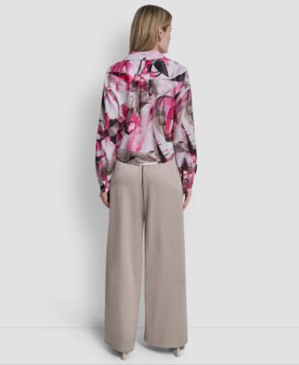 Women's Button-Down Abstract Print Shirt