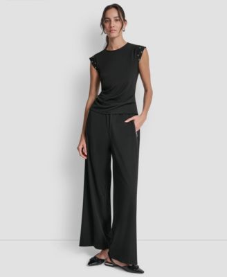 Women's Stud-Detail Sleeveless Top