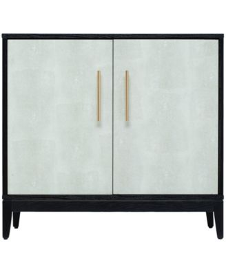 29.33" Wood Shagreen 2-Door Cabinet