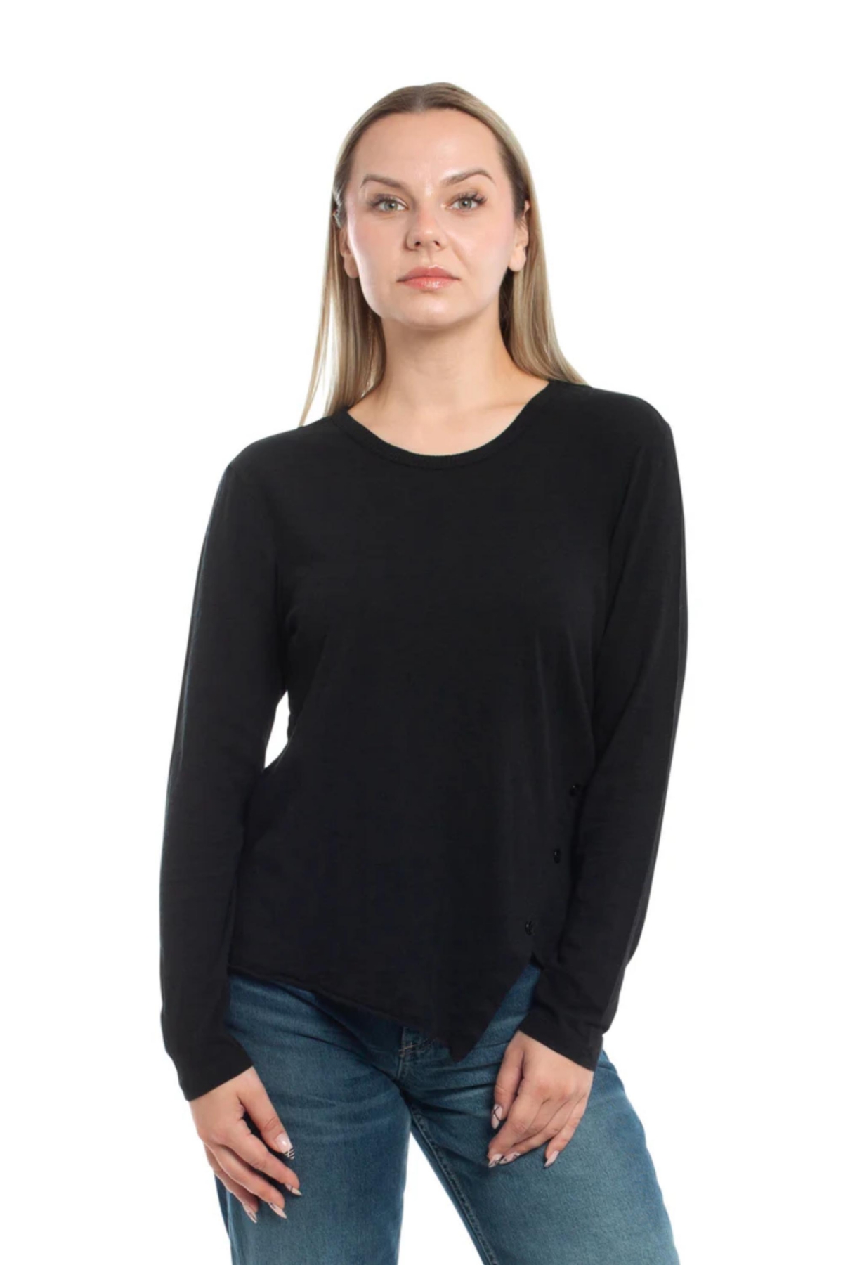 Wilt Clothing Women's Long Sleeve with Asymmetrical Hem Tee